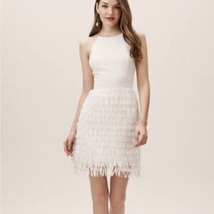 Anthropologie BHLDN Promenade Fringe Halter Dress